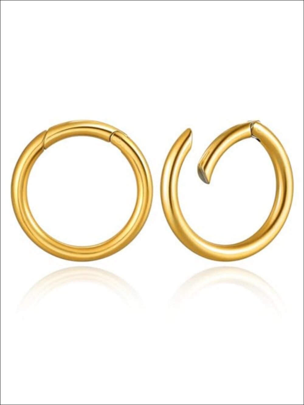 2Pcs 50mm Big Hoop Ear Hangers Weights Tunnels Stretching Ear Lobe 316L